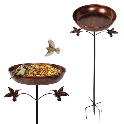 Garden Birdbath Outdoor Metal Bird Bath for Outside Vintage