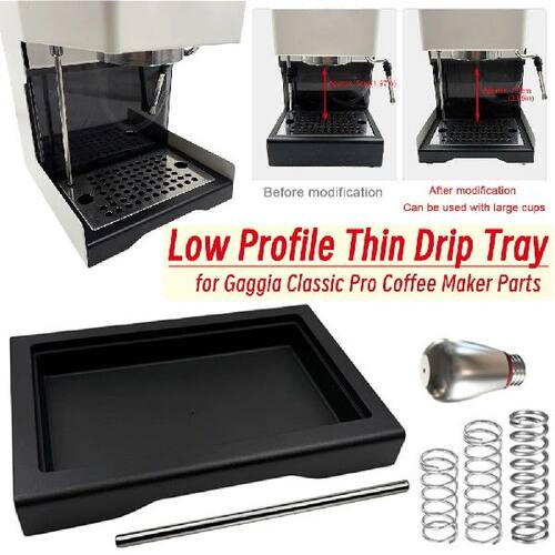 Low Profile Thin Drip Tray With Spring Retrofit Kit Coffee