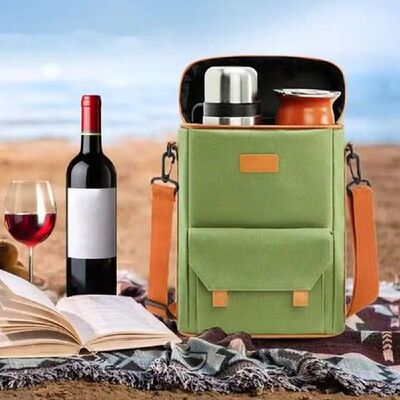 Two-bottle Wine Tote Bag Wear-resistant Portable Wine