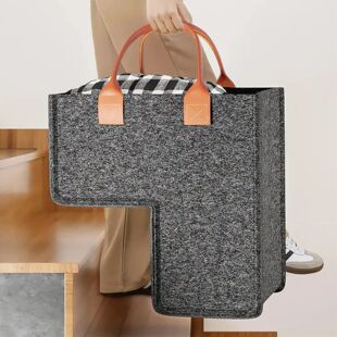 Space Bag With Stair Storage Basket Felt Shaped Saving
