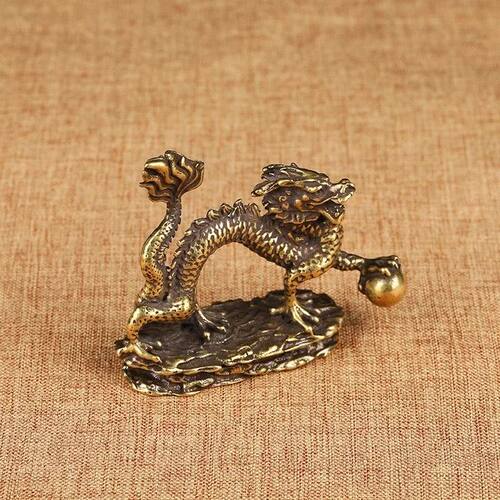 Tiger King Catching Deer Dragon and Dinosaur Statue Small