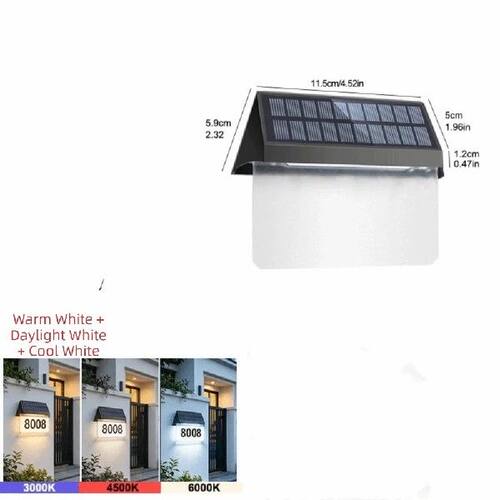 IP65 Waterproof Solar House Number Light Auto On Off Sturdy