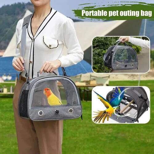Bird Travel Carrier Backpack-Portable Foldable Parrot Bag
