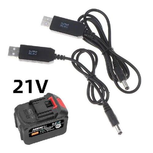 1/5Pcs 21V Lithium Battery Dedicated Charging Cable 5V To