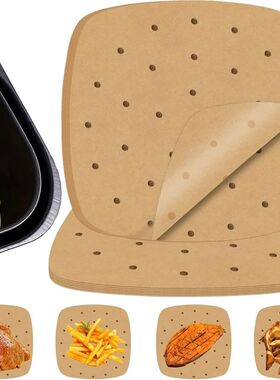 100/Pcs Air Fryer Parchment Paper Liners 7.5/8.5/9 Inch