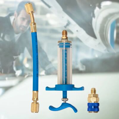 Air Conditioning Oil Injector 1Oz Liquid Fuel Injector 1/4