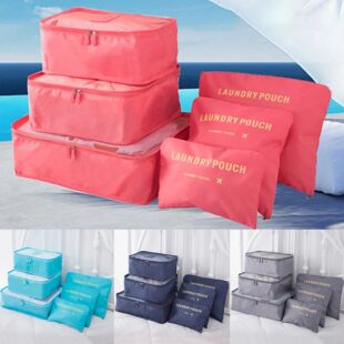 Luggage Travel Set Clothes Cubes Suitcase Packing 6pcs