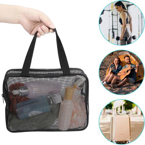 Portable Large Capacity Mesh Shower Bag Multifunctional