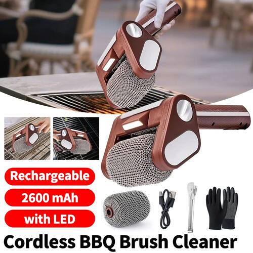 Rechargeable Electric Stainless Steel Roller Grill Cleaner