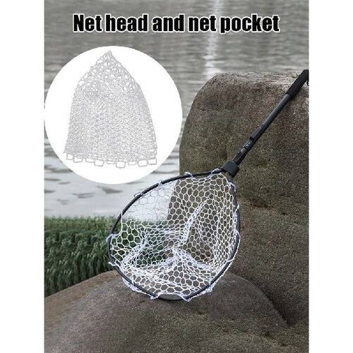 Hand Net Replacement 32/40/55cm Fishing Dip Net Portable