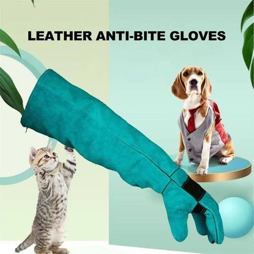 Utility Design Protective Leather Gloves for Pets -