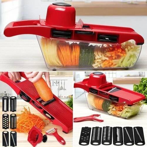 6in1 Vegetable Slicer and Cutter with Steel Blade Potato
