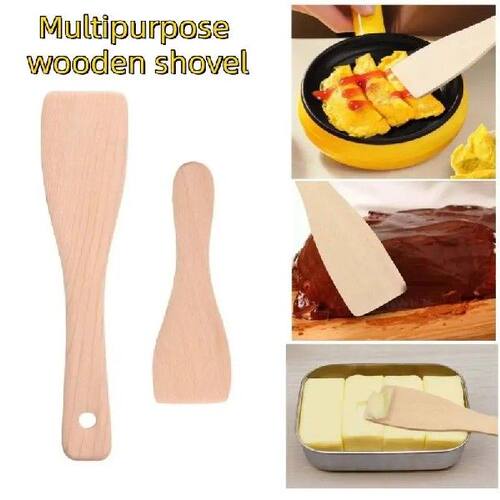 1Pcs Wooden Spatula For Cooking And Mixing Wooden Raclette