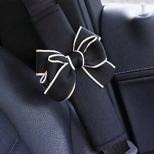 2Pcs Bow Car Seat Belt Shoulder Covers, Anti-slip