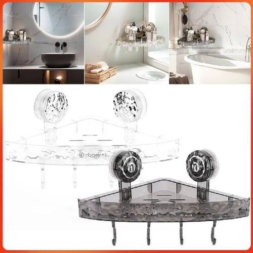 Suction Corner Shower Caddy Waterproof Adhesive Bathroom