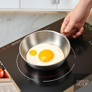 14cm Personal Stainless Steel Bowl with Walnut Handle for