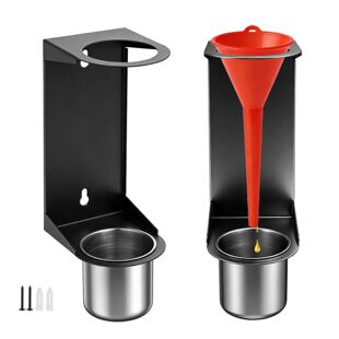 Funnel with Wall Oil Storage Rack Organizer Mount Holder