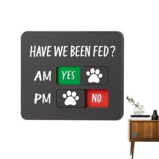Dog Magnet racker With Food Sign Reminder Feeding Pet