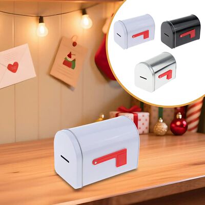 Metal Letter Box Vintage Style Parcel Mailbox with Lid for