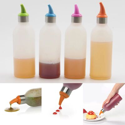 450ml Silica Gel Squeeze Bottle For Soy Sauce Tomato Sauce