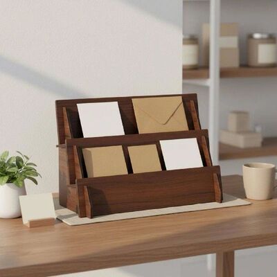 Greeting Card Display Rack Stepped Shelves Card Display