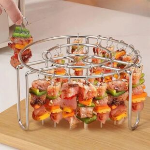 Fryer Reusable Oven Air Non Stick Stand Rack Skewer