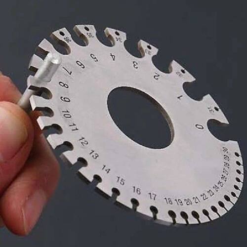 0-36 Round AWG SWG Wire Gauge Thickness Ruler Gauge