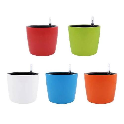 Round Self Watering Planter Wicking Pots with Water Level