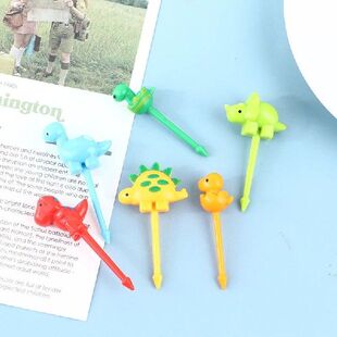 【6Pcs Cute Mini Skewers Plastic Lunch Bento Box Fruit