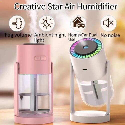Convenient 280ml rotary air humidifier,with projected star