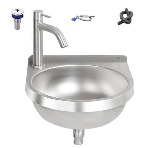 Bathroom Vanity Sink Restroom Semi-Circular Hand Sink Basin