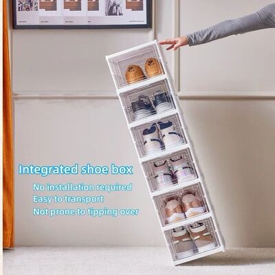 Stackable Dustproof Transparent Shoe Storage Box - Foldable