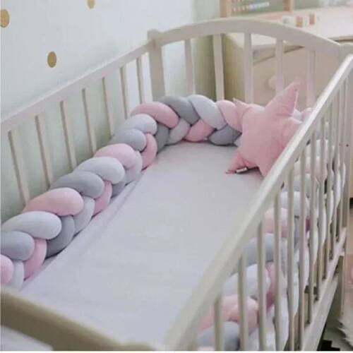 Plush Knot Braid Crib Bumper (1M/2M/3M/4M) - Infant Cradle