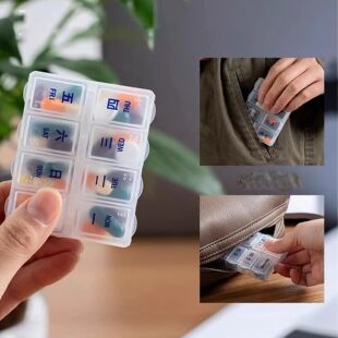 Medicine Box Organizer Pillbox Pill Weekly day Grids