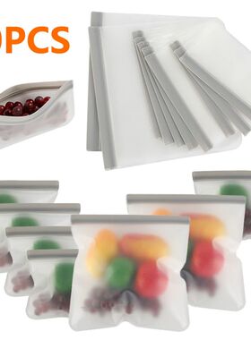 10Pcs Sealing Food Storage Bags Extra Thick Seal Freezer