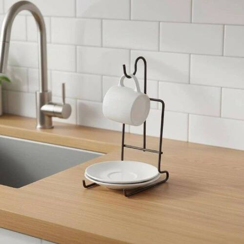 Coffee Mug Organizer Retro Design Cup Drying Rack Metal Cup