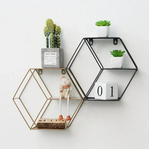 Metal Wall-Mounted Shelf Organizer - Multi-Purpose Storage