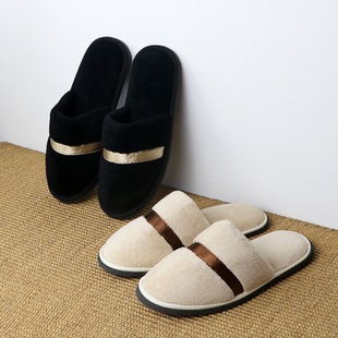 五星级酒店非一次性拖鞋棉居家用待客人秋冬加厚底便携旅行男女士