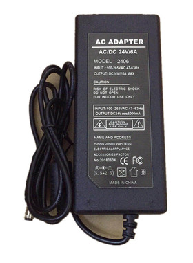 监控桌面式DC24V4A 5A 6A开关电源适配器 足安LED灯安防电源 送线