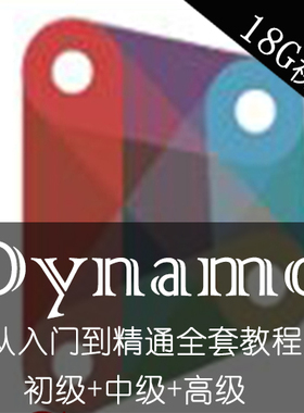 Dynamo全套是教程桥梁隧道、建筑与revit、civil3d交互中英文教程