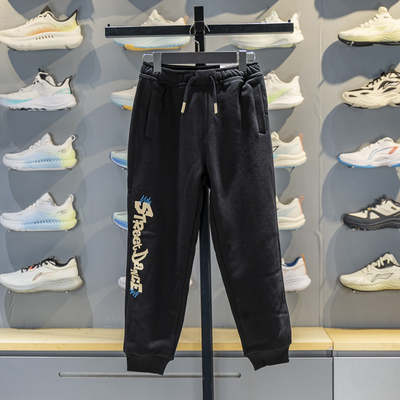 李宁儿童束脚加绒保暖宽松卫裤