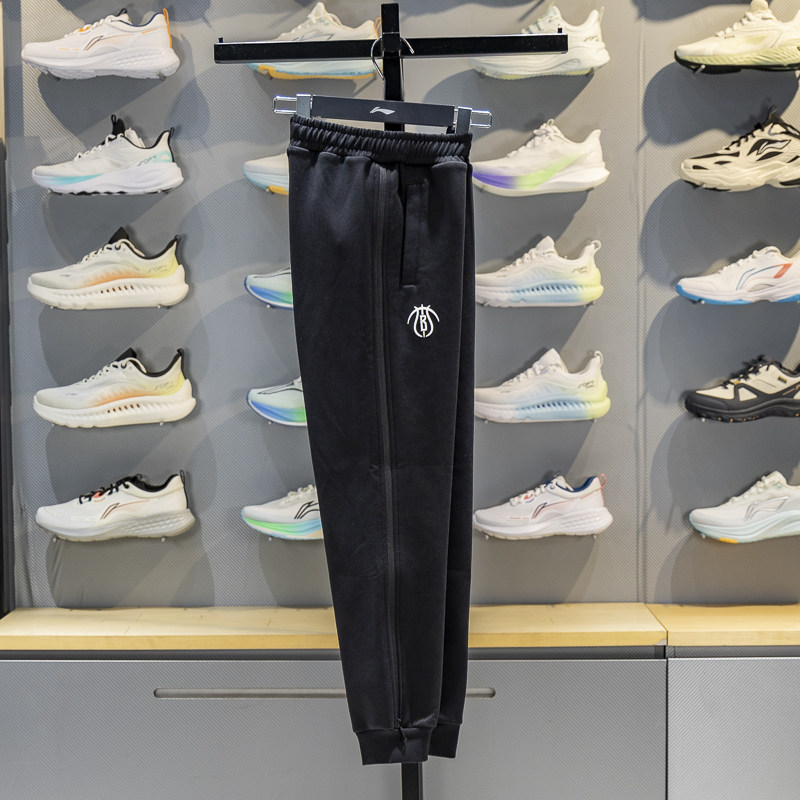 李宁卫裤男童2026春季新品篮球训练时尚潮流束脚运动长裤YKLW019