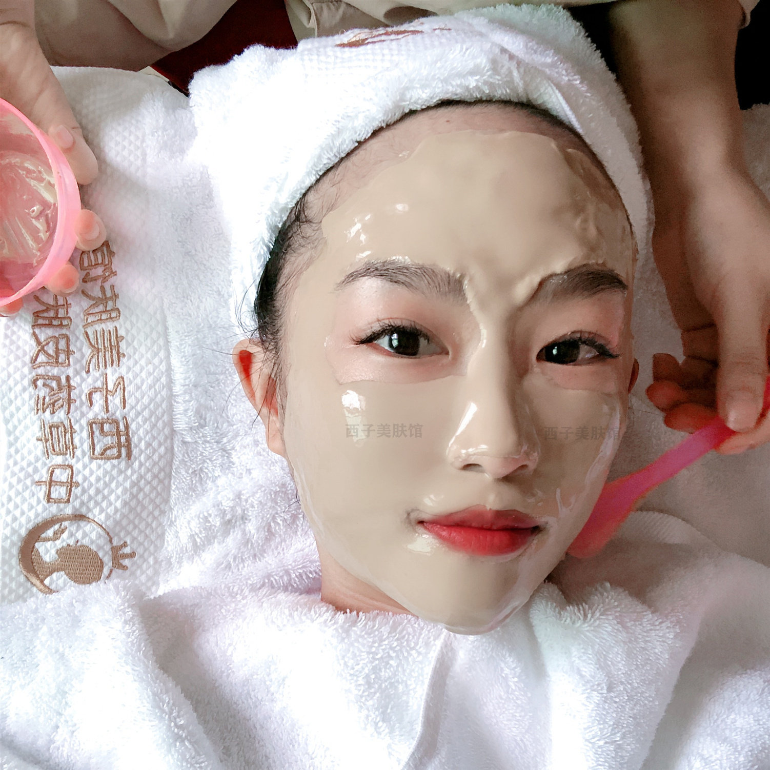 西子美植物草本面膜美容院醋疗自调亮白去黄调斑祛痘紧致肌肤男女