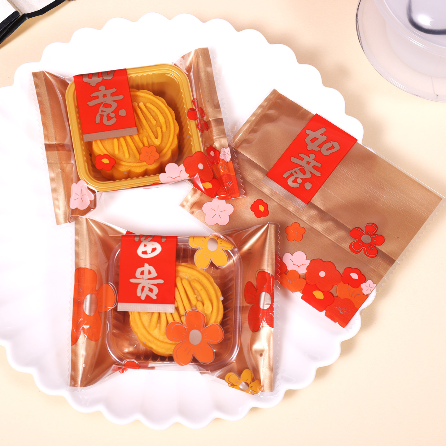 食品级月饼包装袋和底托75g100克透明苏式流心月饼袋机封2026新款