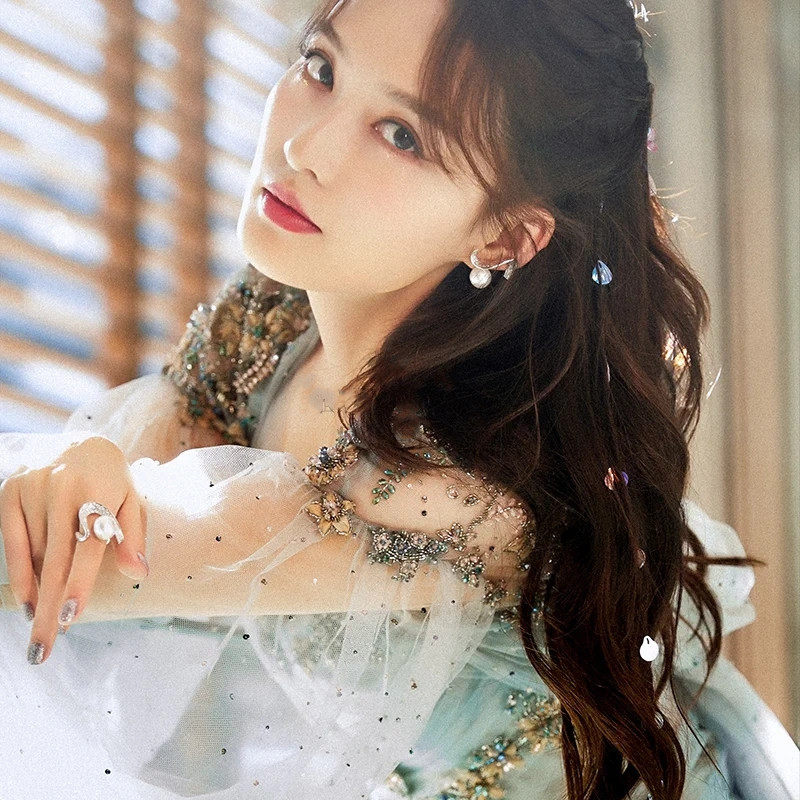 编发头饰仙女头链夹子李沁发饰同款人鱼公主彩色贝壳流苏发夹发链