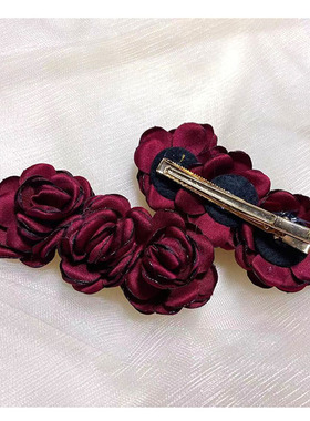 公主风保加利亚玫瑰花朵侧边夹