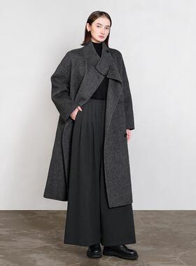 不规则领 镇店苏力24新“佛仑沙大衣“进口毛呢外套女2024新款