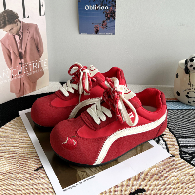 加绒德训鞋男款红色鞋子男鞋新款 冬季增高保暖板鞋情侣休闲鞋女