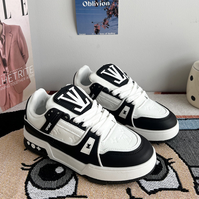 板鞋男款2025新款黑色鞋子男鞋 夏季透气增高情侣休闲运动鞋女潮