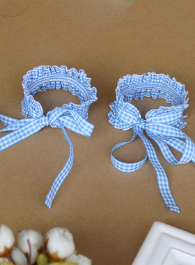 格子花边女式系带款式手绳脖饰